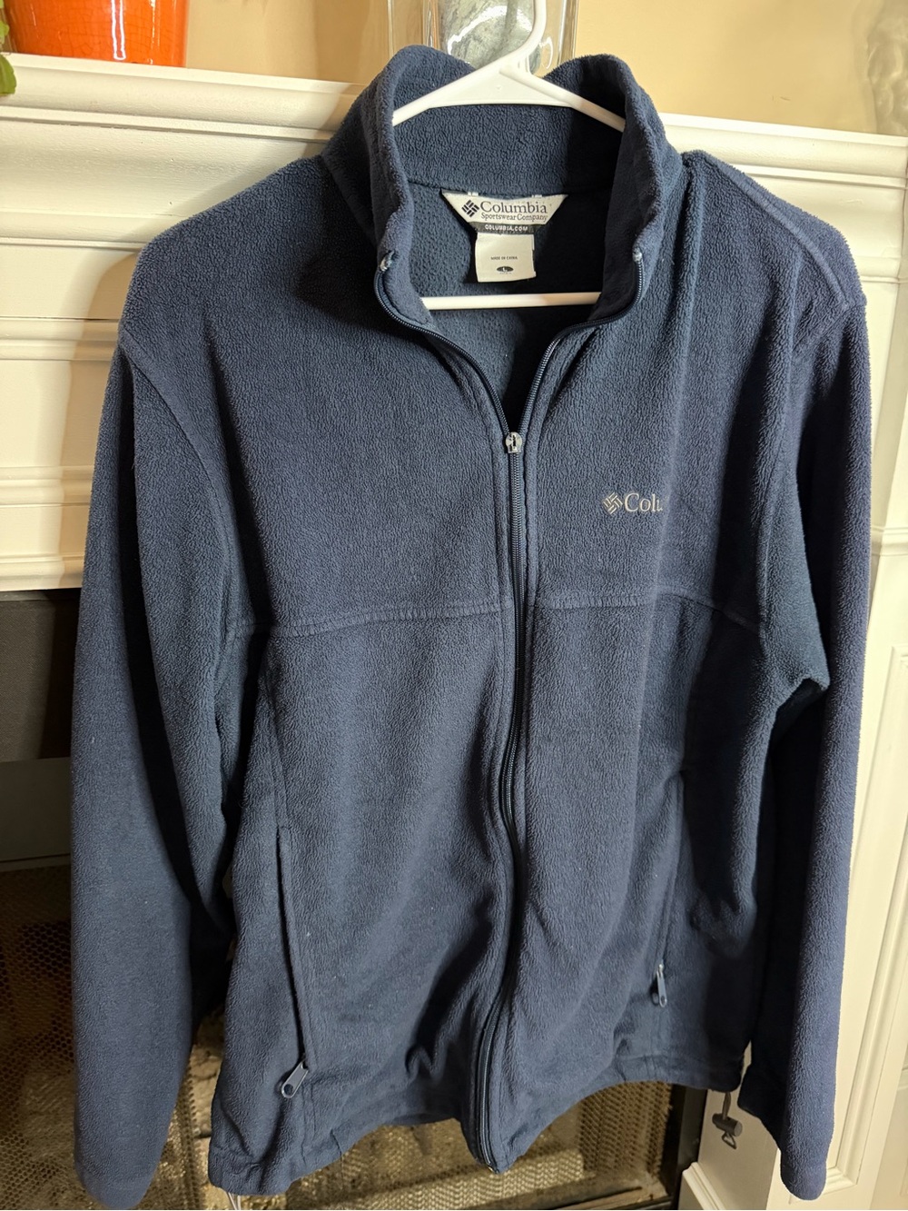 Columbia Men’s Navy Full‑Zip Fleece Jacket - Dark Blue